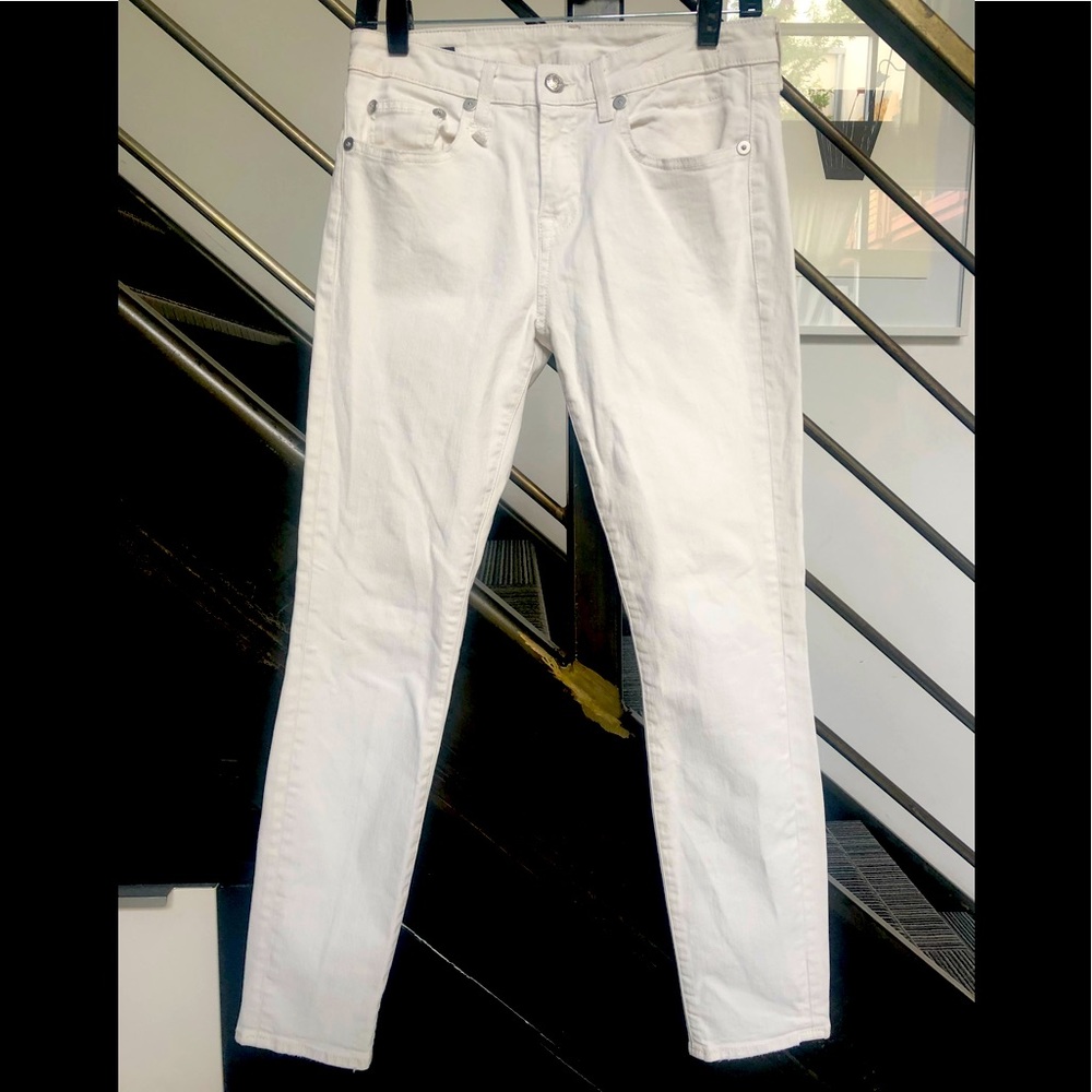 R13 Allison crop skinny white jeans 29